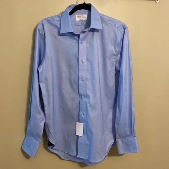👔NWT‼️ “Lorenzo Uomo” The Perfect Blue Shirt - Picture 2 of 5